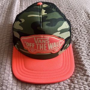 Vans off the Wall pink and green SnapBack
